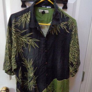 Tommy Bahama Men's Silk Shirt Large Hawaiian Style